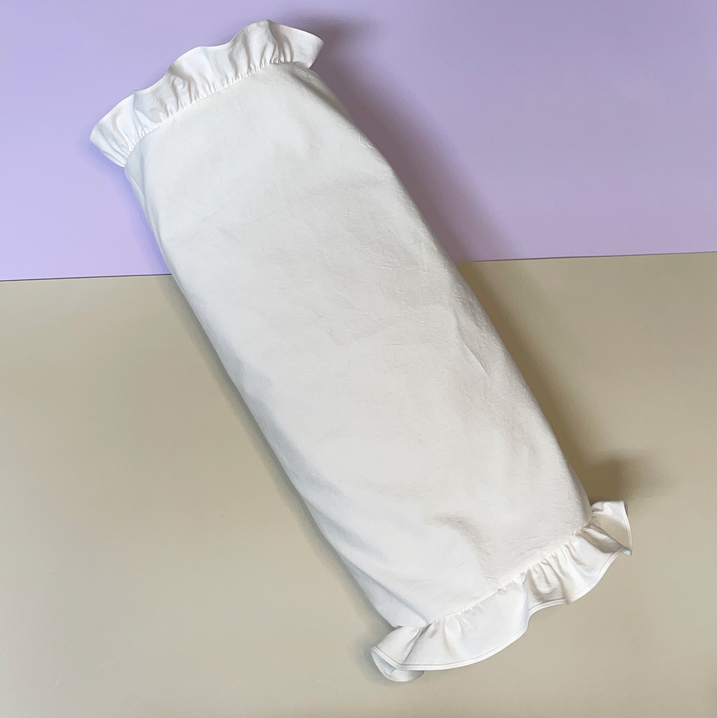 프릴 원통 베개 커버 엄마의주머니 천아트반제품