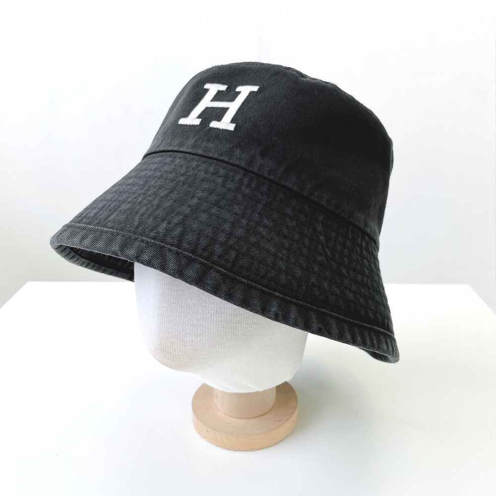 H 워시드 오버사이즈 남자 여자 벙거지모자 버킷햇 - 상세 이미지 5
