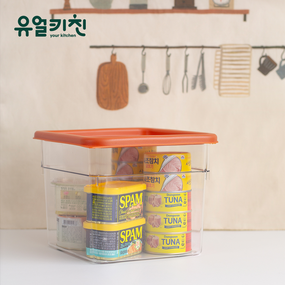 사각플라스틱통 식재료 보관용기 저장용기 6호(qt) 이미지 6