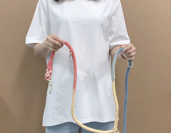 개님의상점 핸즈프리 레인보우 6 in 1 순면 로프 리드줄 상세 이미지 18