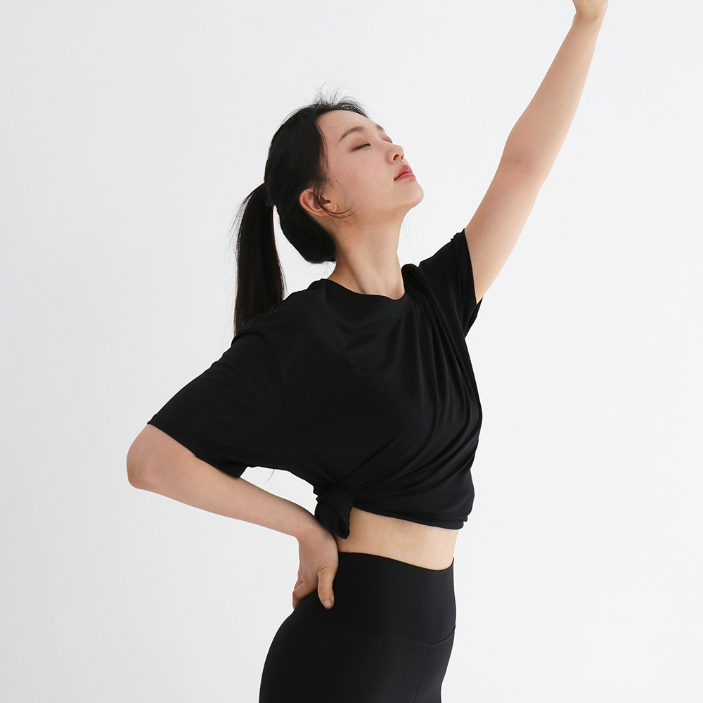 이그잼플 여성 기능성 티셔츠 레이어드 반팔 운동 여자흰티 이미지 4