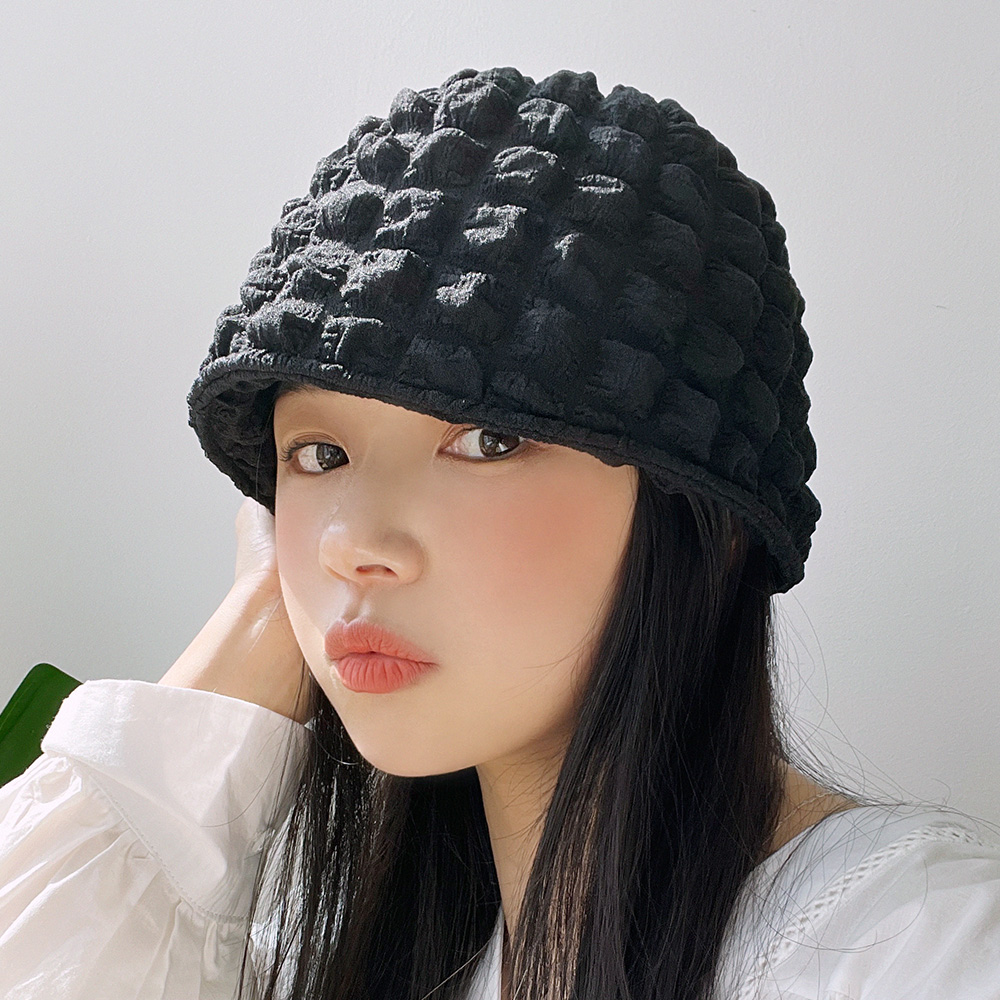 여름 플리츠 엠보 숏 주름 벙거지 링클 버킷햇 이미지 6