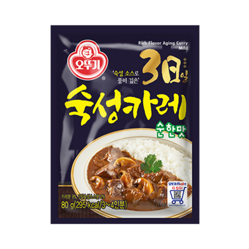 오뚜기 3일 숙성 카레 순한맛, 80g, 1개 - 메인 이미지