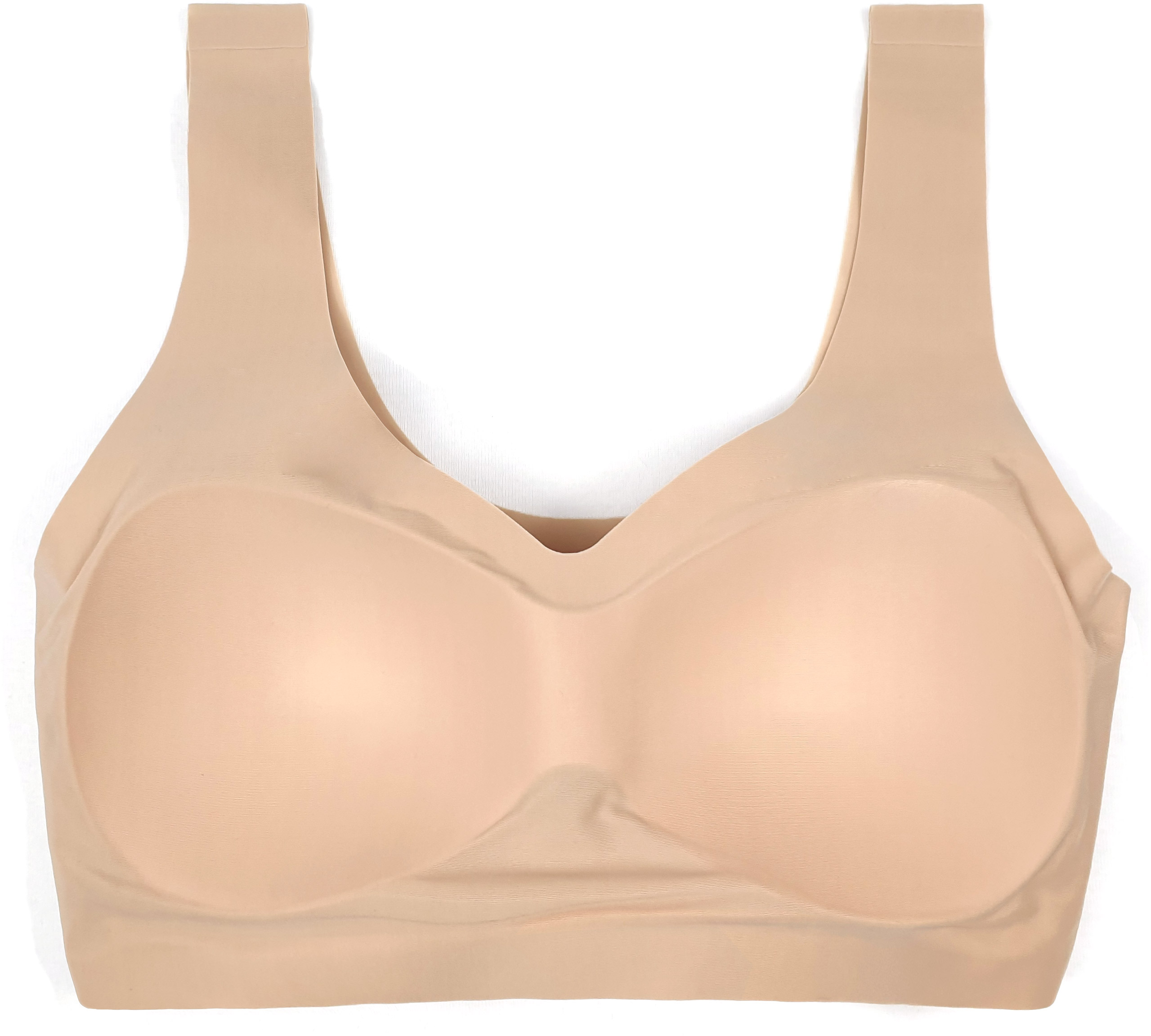 코나 국산 일체형패드 노와이어 노라인 누디 수면 무봉제 심리스브라탑BR6100 이미지 4