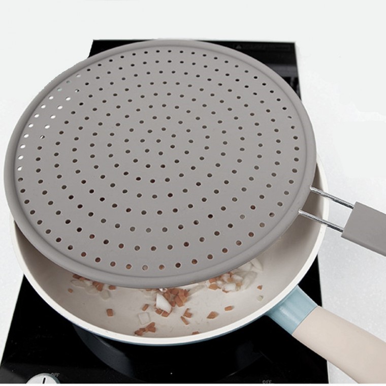 후라이팬 뚜껑 덮개 실리콘 기름튐방지 28cm - 메인 이미지