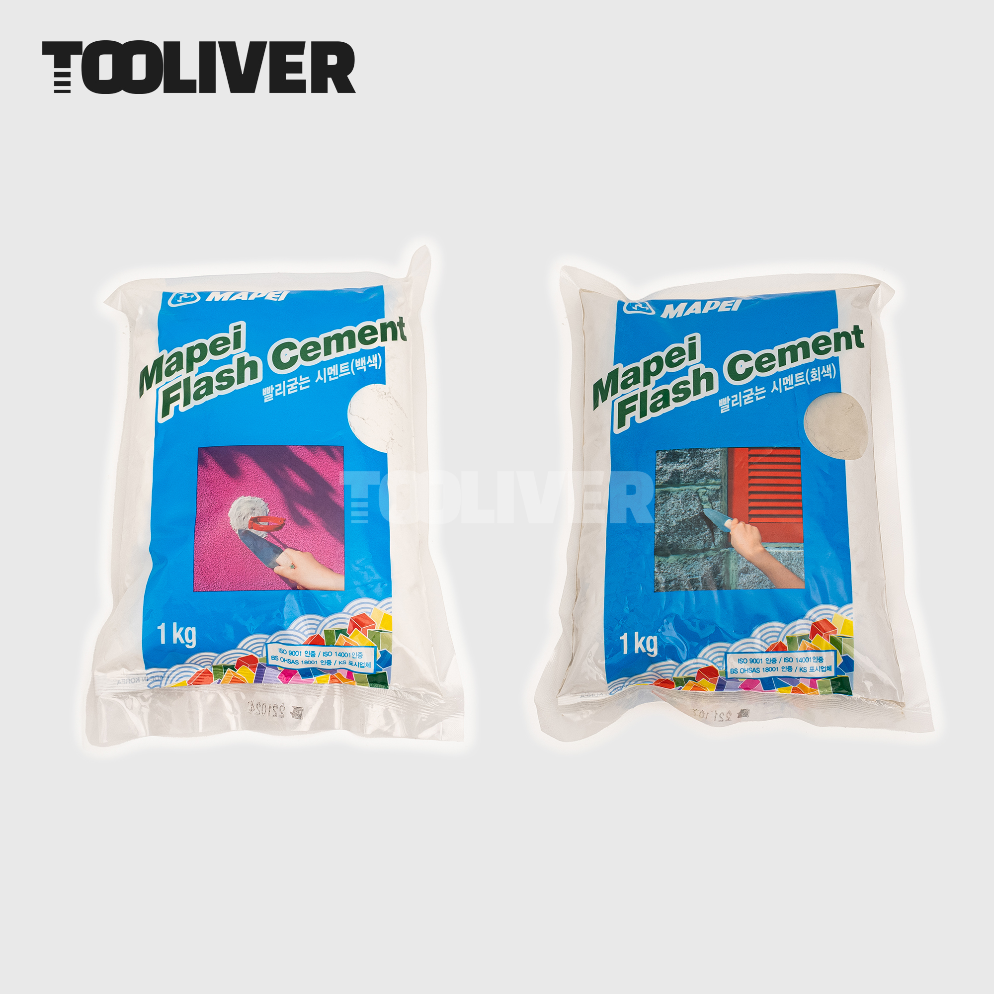 마페이 초속경 시멘트 빨리굳는 소포장 백색 1kg - 상세 이미지 2