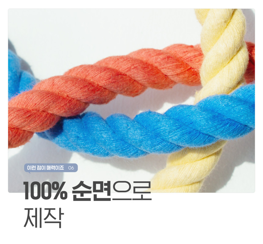 개님의상점 핸즈프리 레인보우 6 in 1 순면 로프 리드줄 상세 이미지 28