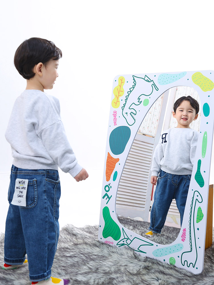 [캐스비] 샤이니 전신안전거울 공룡 _ 안전거울 아크거울 깨지지않는 공룡모양 거울 베이비거울 전신아크릴 인테리어거울 감각발달교구 언어발달 표현하기 캐스비 KesB 코레샵 - 상세 이미지 3