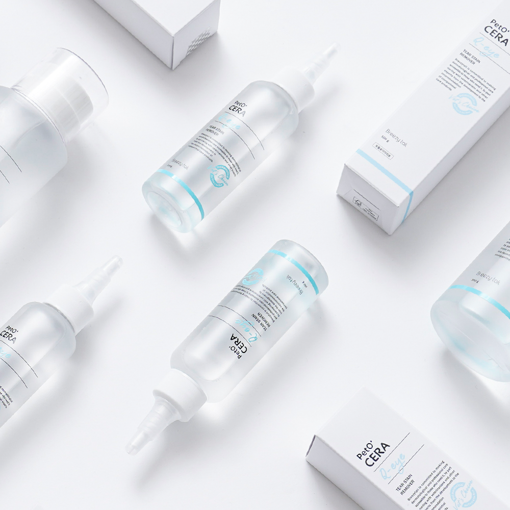 [고양이의 날] 페토세라 강아지 고양이 저자극 눈가 세정제 큐아이 120ml+보송보솜 80매 세트 - 상세 이미지 3