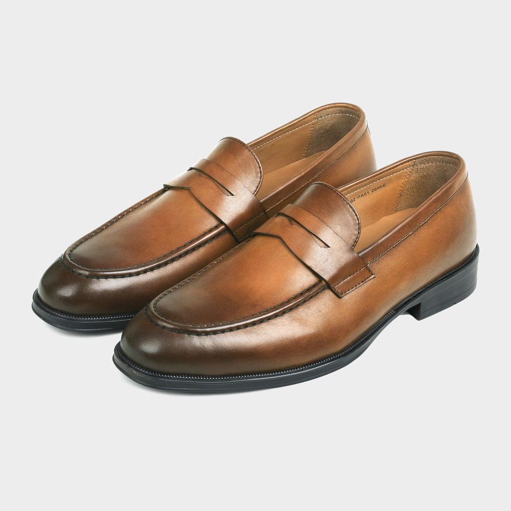 로퍼 코모 라이트브라운 이태리산 송아지가죽 남자 수제화 발편한 정장 구두