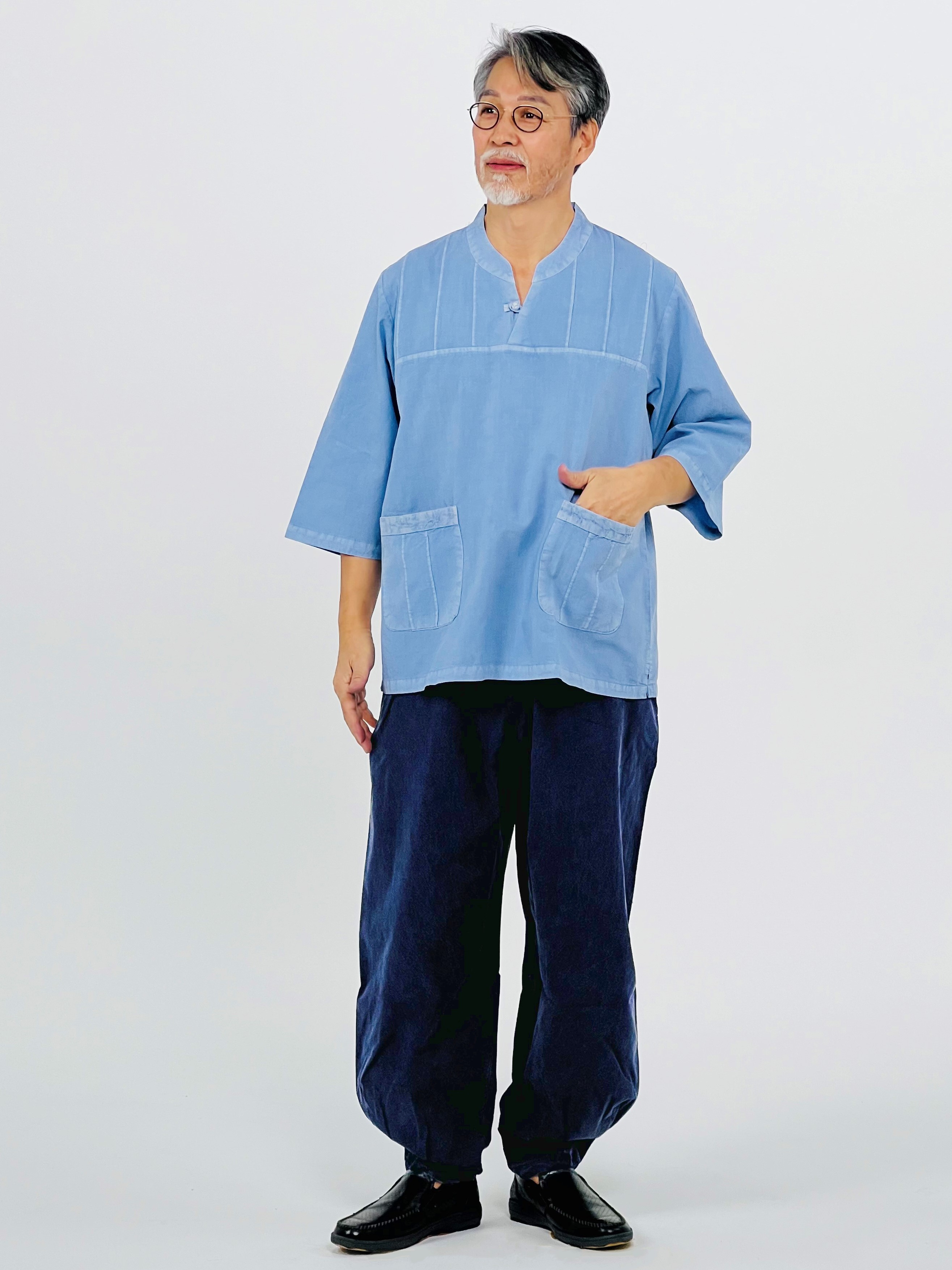 7부 살창 목단추 남자 개량 한복 남성 생활한복 여름 목단추 - 상세 이미지 5