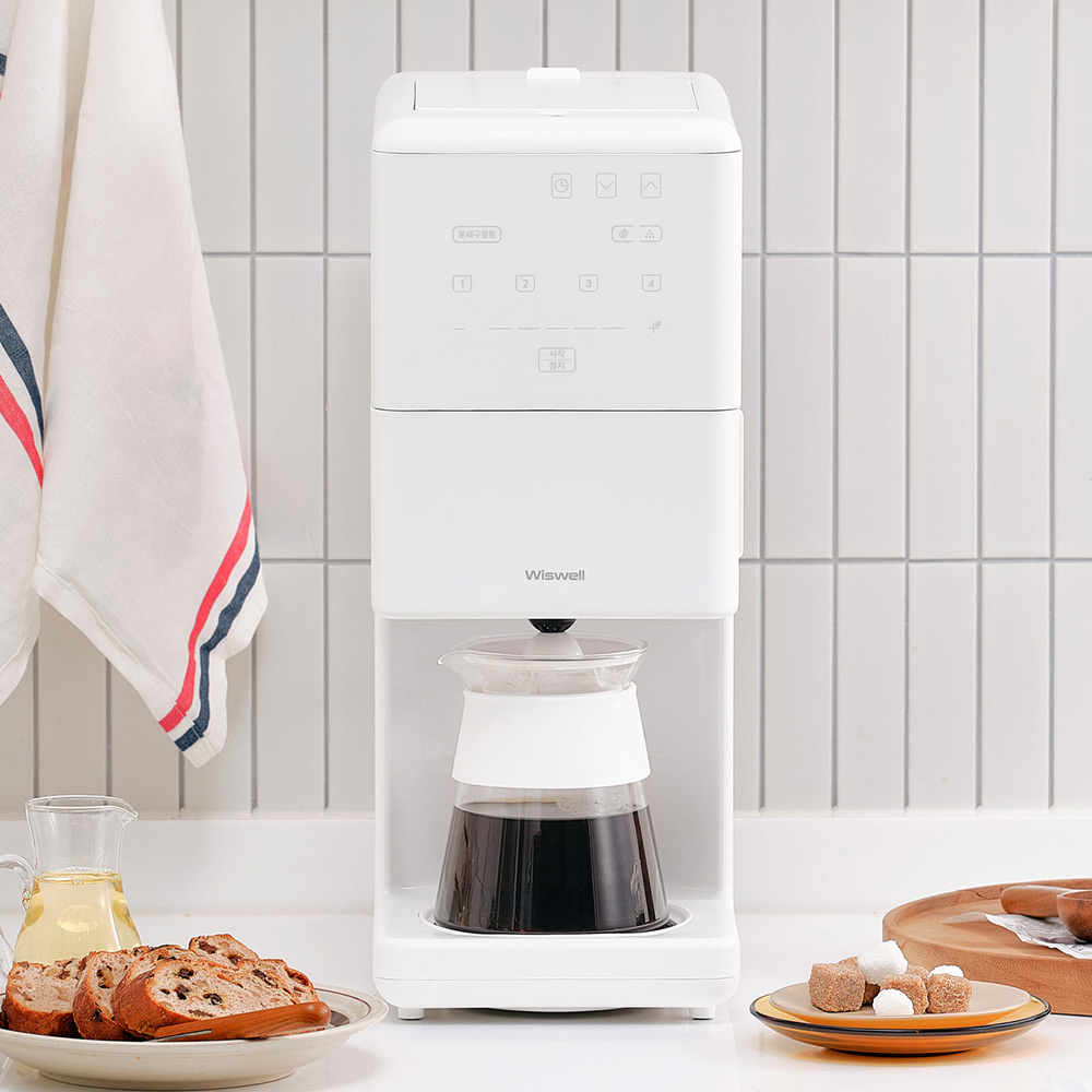 위즈웰 가정용 커피머신 라르고201 자동 핸드 드립 세트 메이커 사무실 가정용