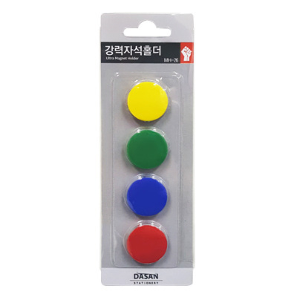 국산 강력 원형자석 미니 중형 대형 동그라미 화이트 보드 칠판 냉장고 홀더 칼라 자석 - 상세 이미지 3