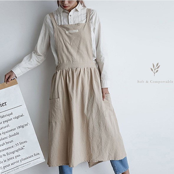 앞치마 카페 어린이집 주방 에이프런 원피스형 바리스타 허리 동대문 보육교사 어린이집 A형