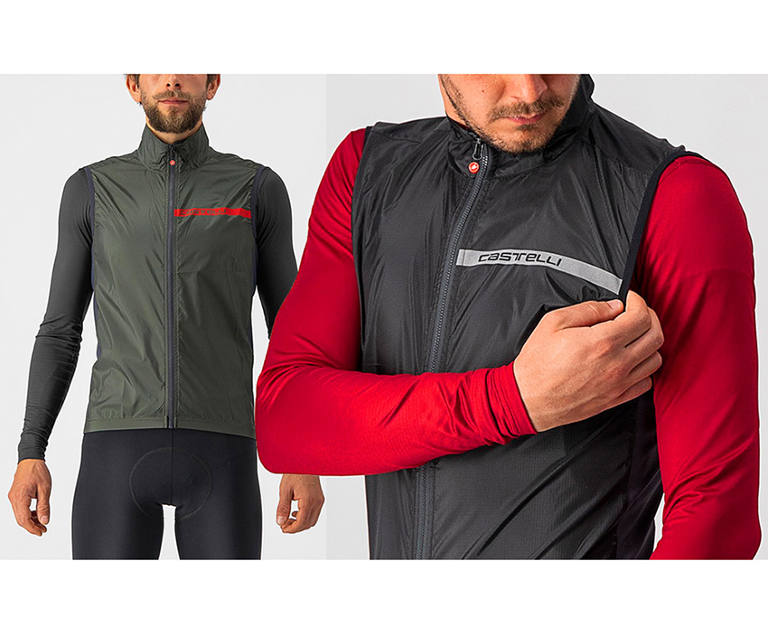 카스텔리 스쿼드라 스트레치 베스트 라이딩 질렛 자전거 바람막이