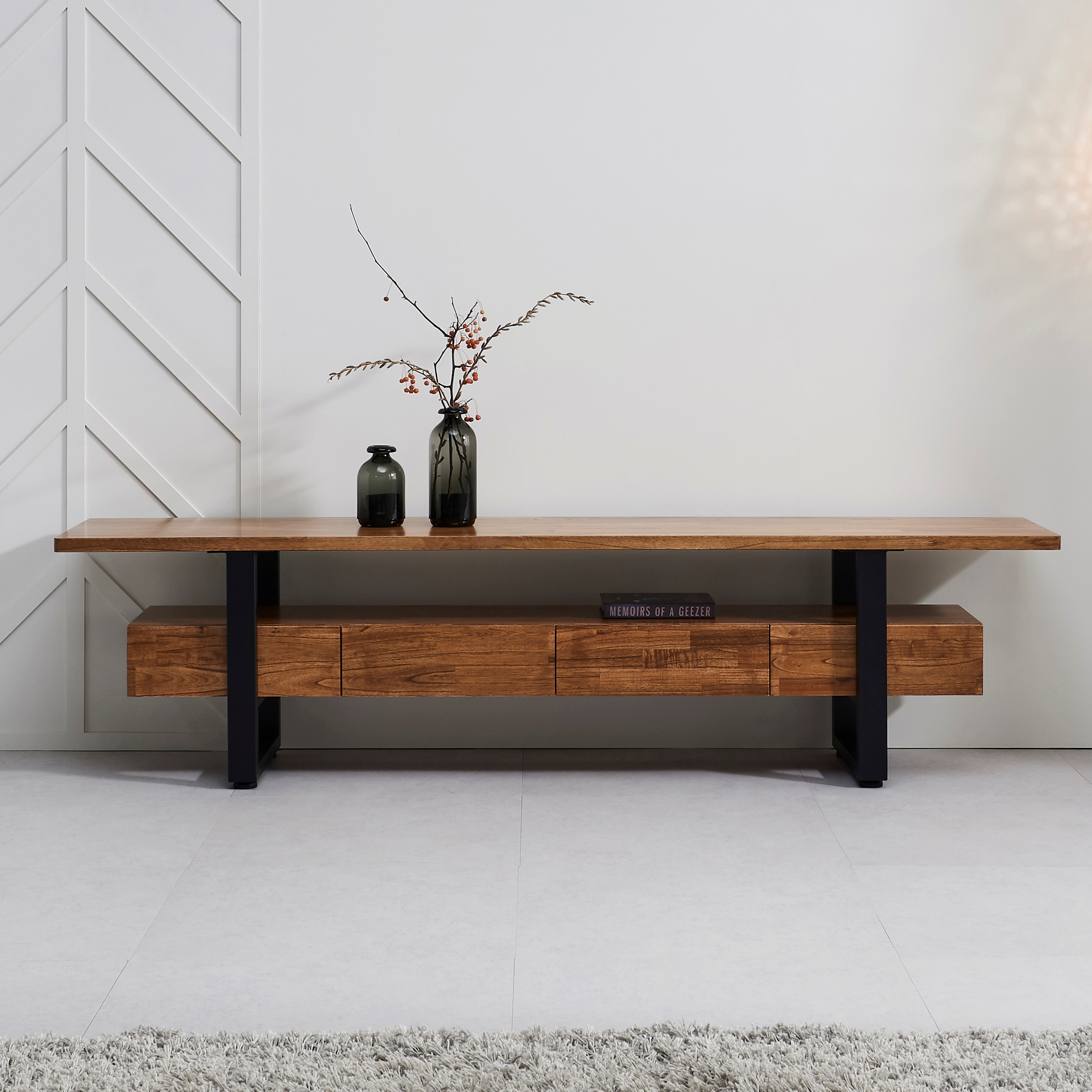 이스트포트 참죽 북유럽 원목거실장 티비다이 TV거실장