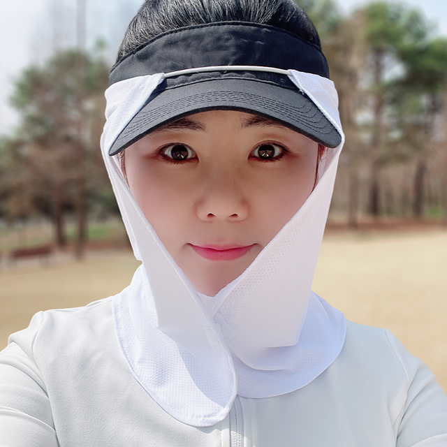 밥앤스미스 자외선차단 운동 남성 여성 골프마스크 쿨 안면 마스크 얼굴 햇빛가리개 이미지 2