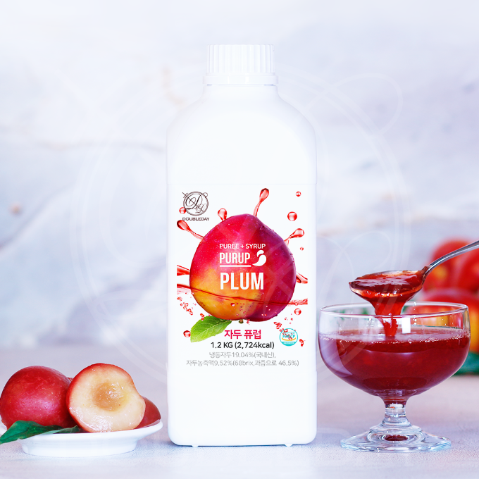 더블데이 / (국산) 자두 퓨럽 1.2 KG / 과일 농축액 퓨레 에이드 원액 슬러쉬 하이볼 베이스 시럽