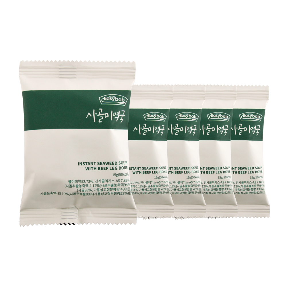 간편 즉석국 사골미역국 15g x 5개입 블럭국 - 메인 이미지