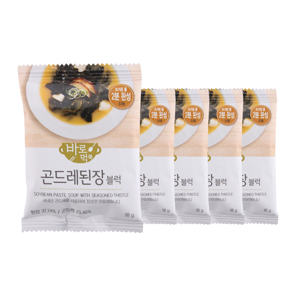 간편 즉석국 곤드레된장국 18g x 5개입 블럭국 - 메인 이미지
