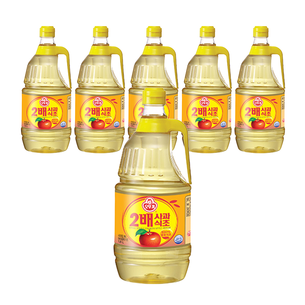 오뚜기 2배 사과 식초 1.8L, 6개