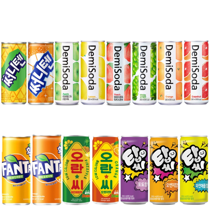 미니 캔음료 음료수 제로 코카콜라 칠성사이다 맥콜 190ml 15캔 각3개씩 도매 사진 4