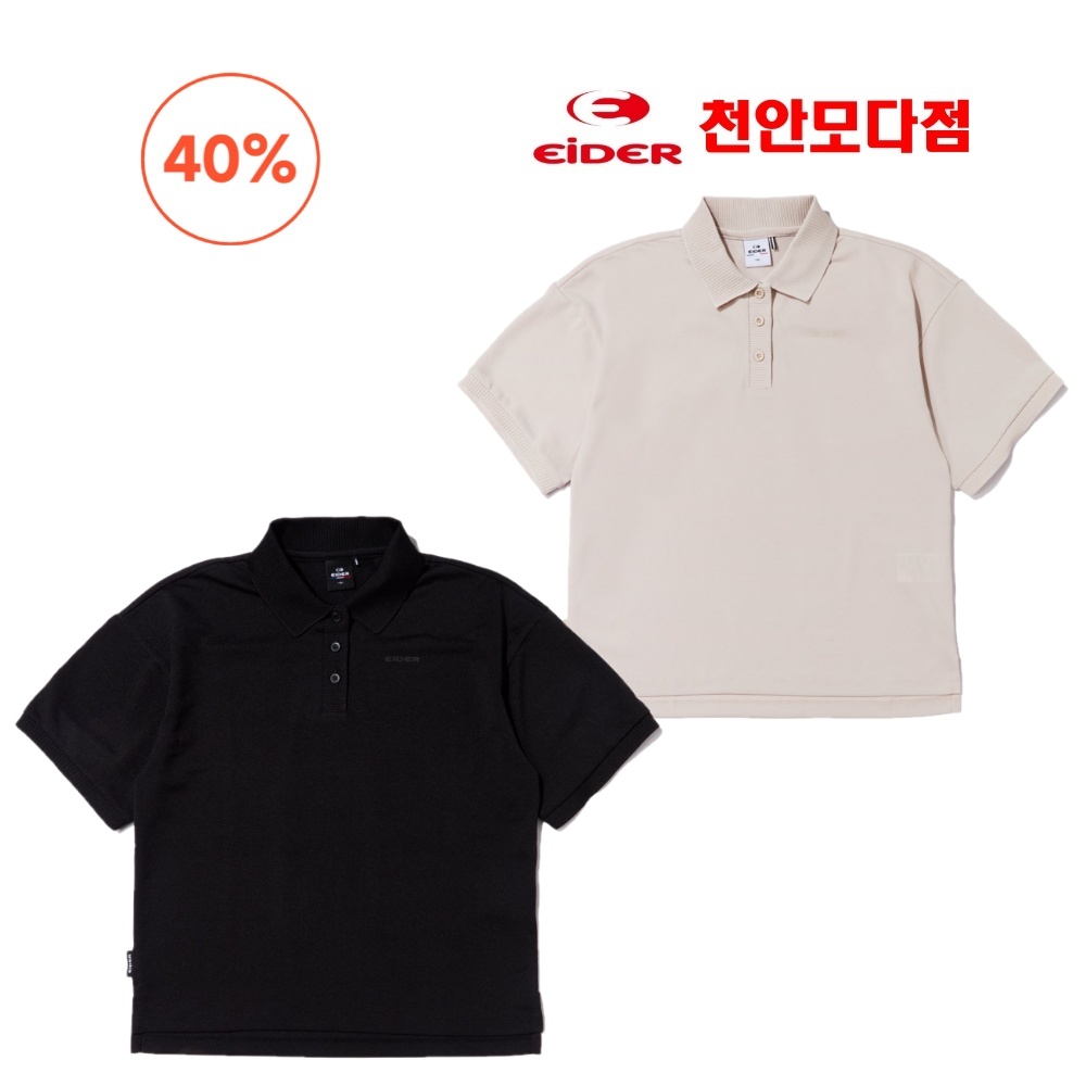 아이더 여성 반팔 루즈핏 여름 아웃도어 카라 티셔츠 - 상품 이미지