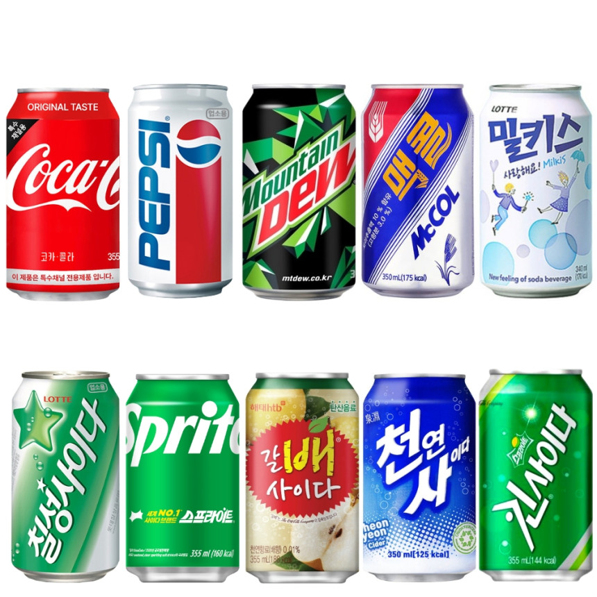 뚱캔 캔음료 음료수 코카콜라 펩시콜라 제로 칠성사이다 355ml 24캔 각6개씩 도매 사진 3