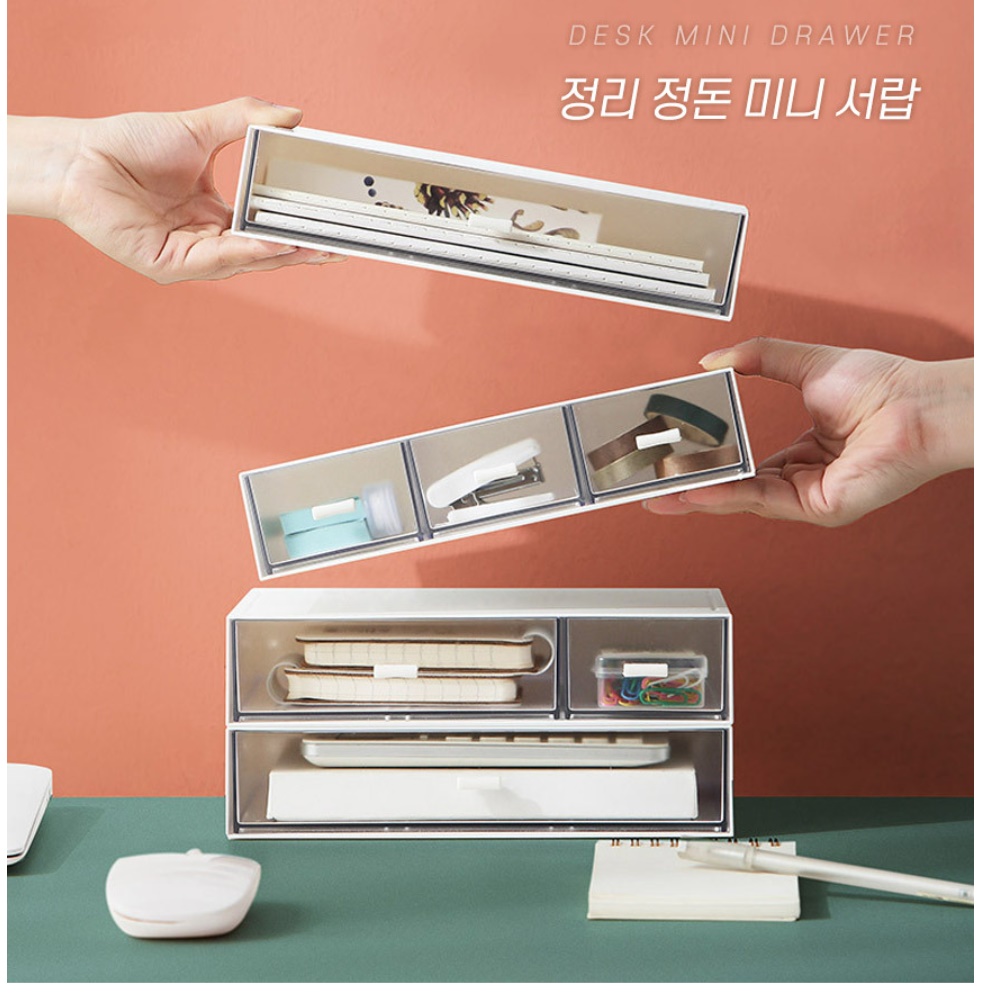 책상수납정리함 서랍형수납함 티백보관함 부품 약통정리함 이미지 7