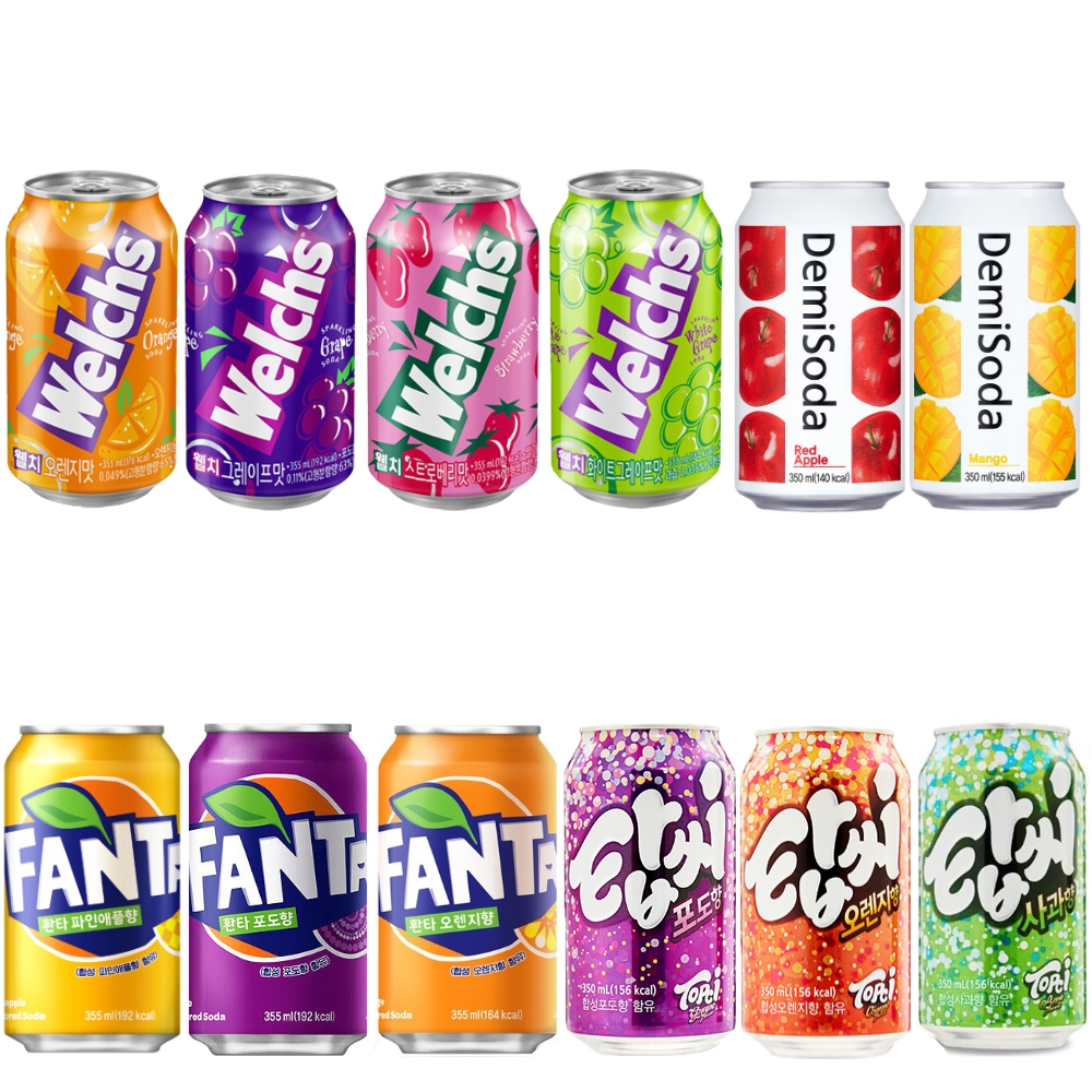 뚱캔 캔음료 음료수 제로 코카콜라 칠성사이다 펩시 환타파인 355ml 12캔 각3개씩 - 상세 이미지 4