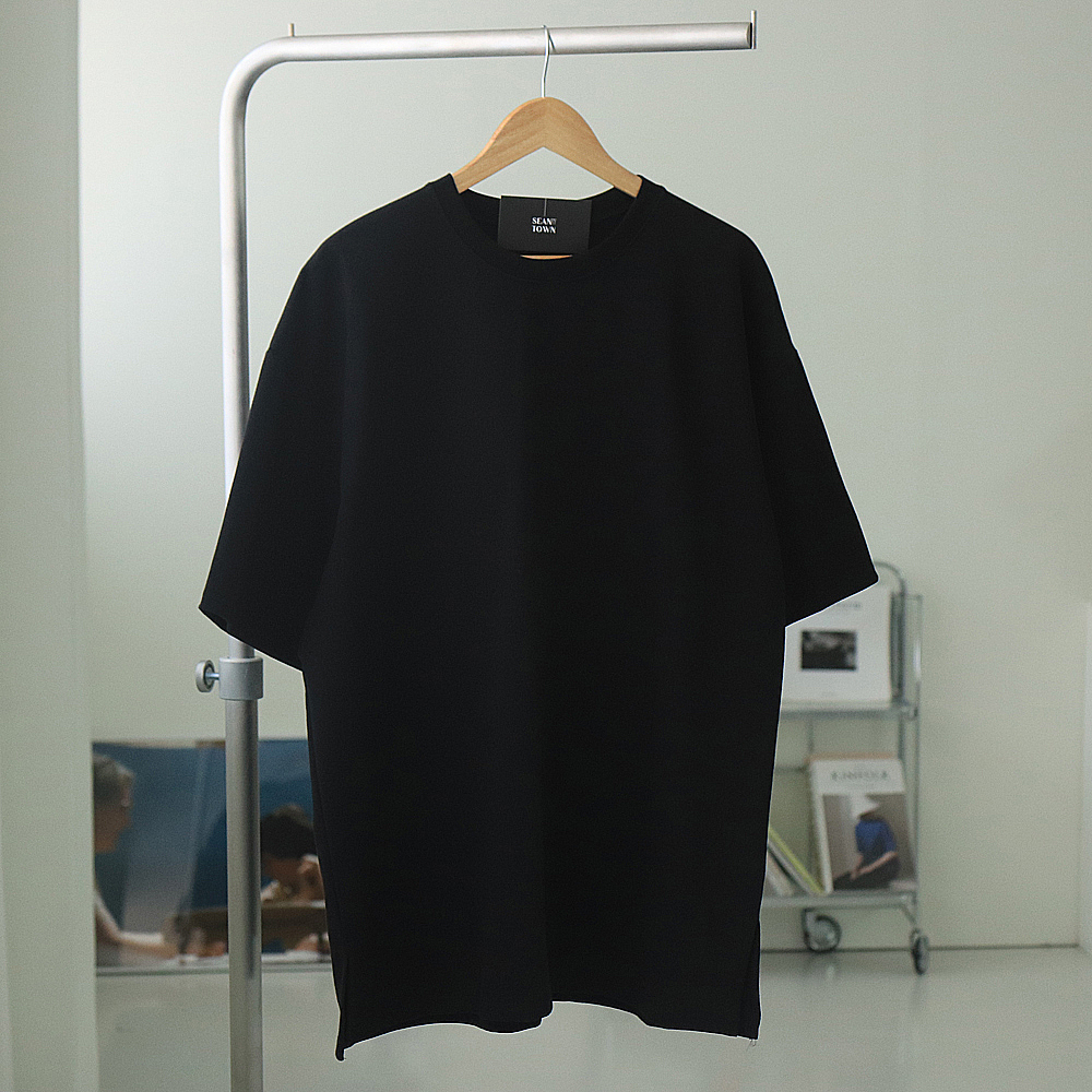 남자반팔티 레이어드 이너 오버핏 반팔티 - 상세 이미지 3