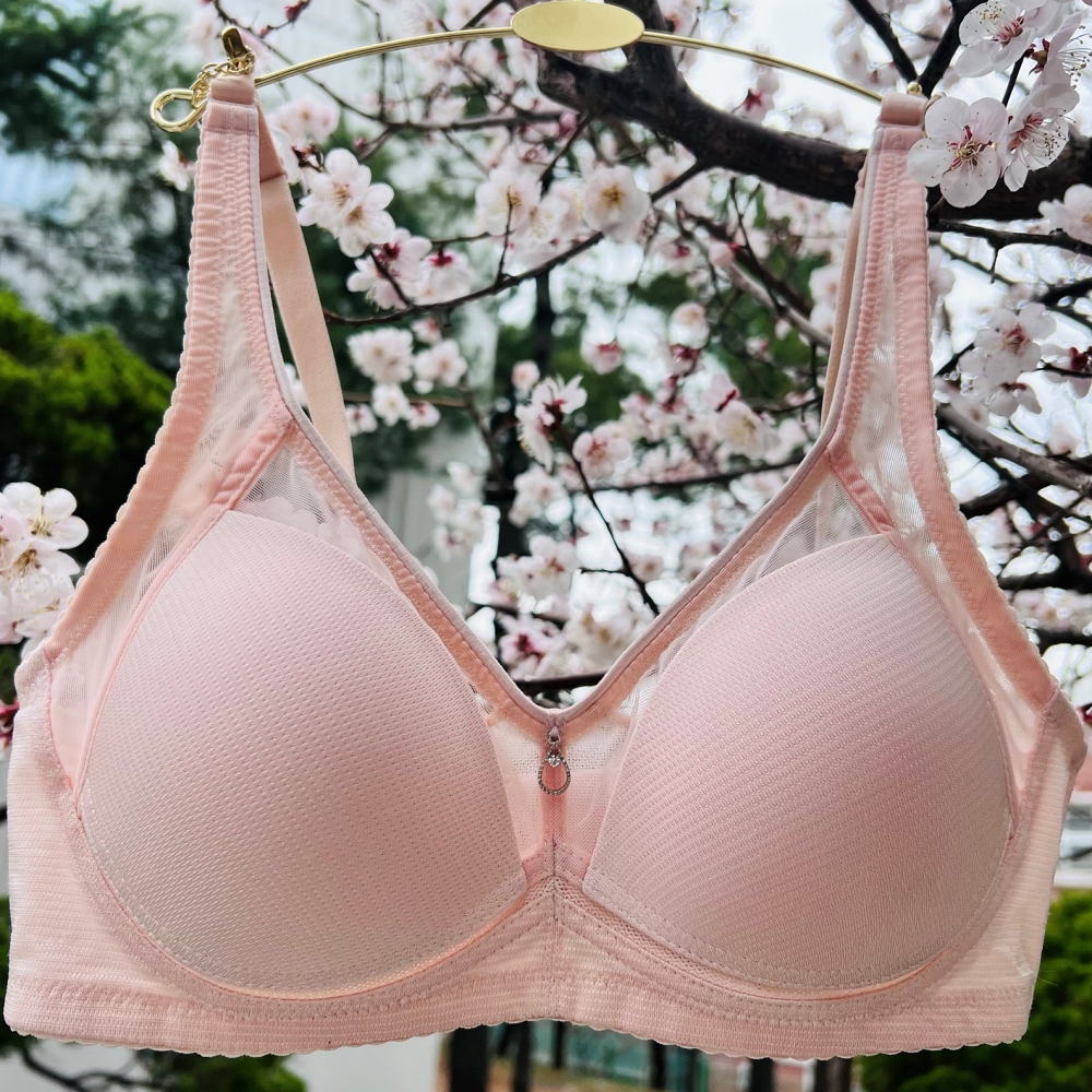 편한 인견 B컵 뽕없는 여름 브라 패드없는 들뜸없는 노패드 메쉬 얇은 쿨링 브라 이미지 6