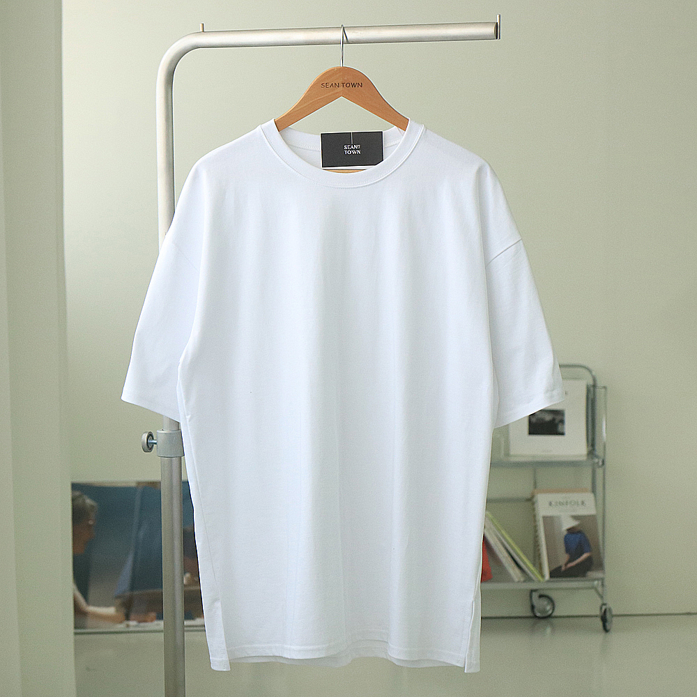 남자반팔티 레이어드 이너 오버핏 반팔티 - 상세 이미지 2