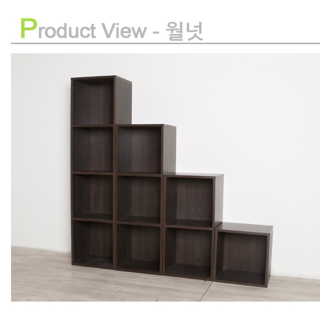 모듈 책장 맞춤 책장 수납함 시스템 작은 좁은 슬림 책장 - 상세 이미지 2