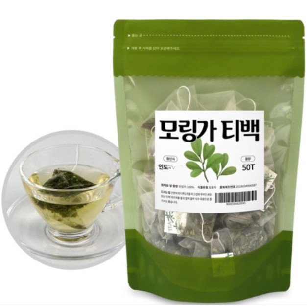 인도산 모링가 차 모링가 티백 50 대용량 선물 세트 잎 - 상품 이미지