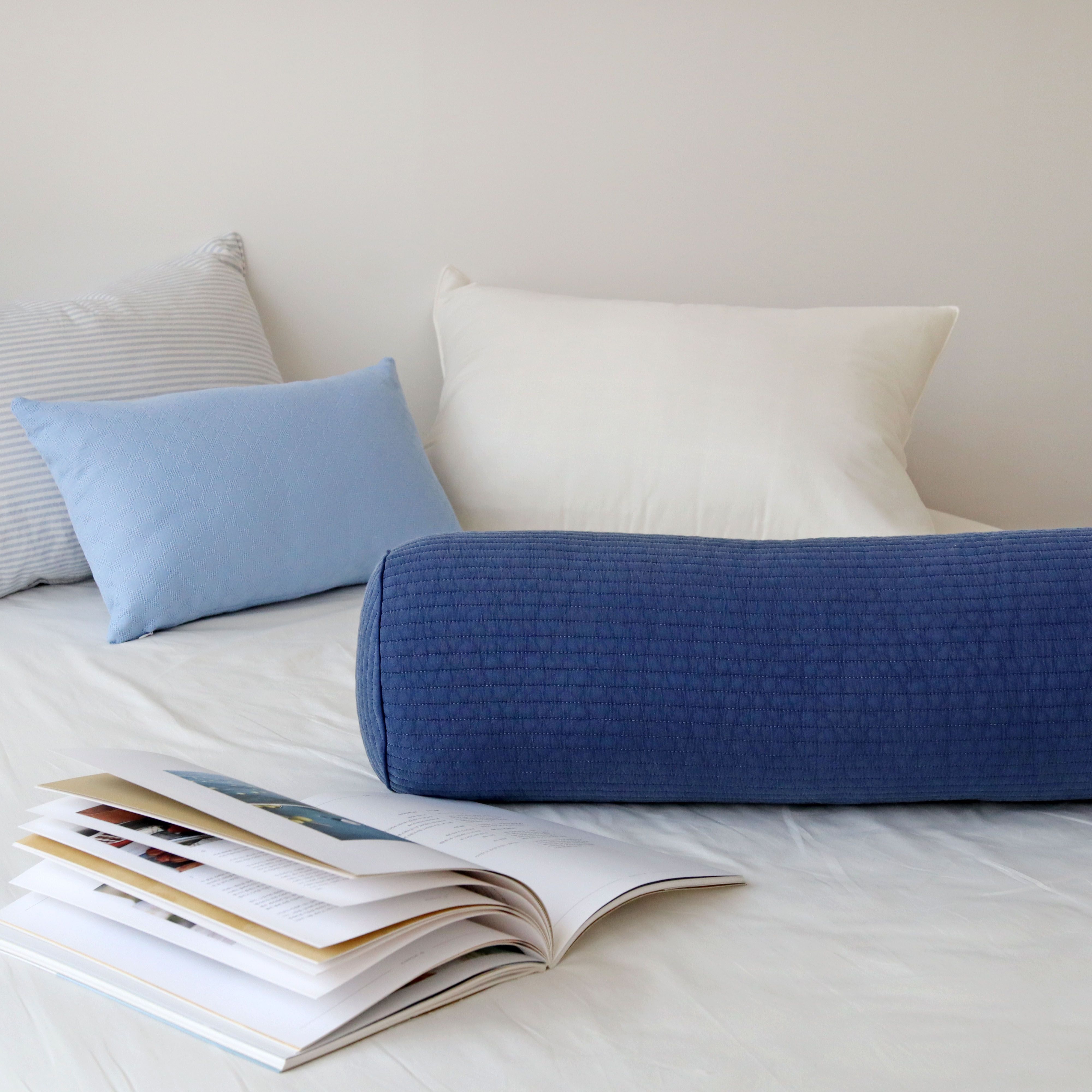 피그먼트 워싱 60수 아사 원형 롱쿠션 안고자는 다리 베개 긴쿠션 바디필로우 커버