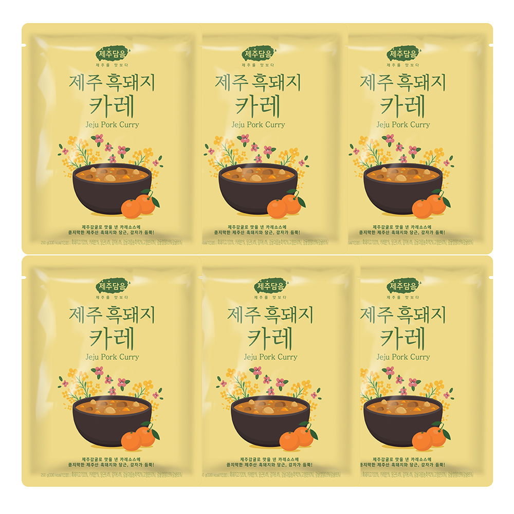 제주담음 제주 흑돼지 카레 250g 6개