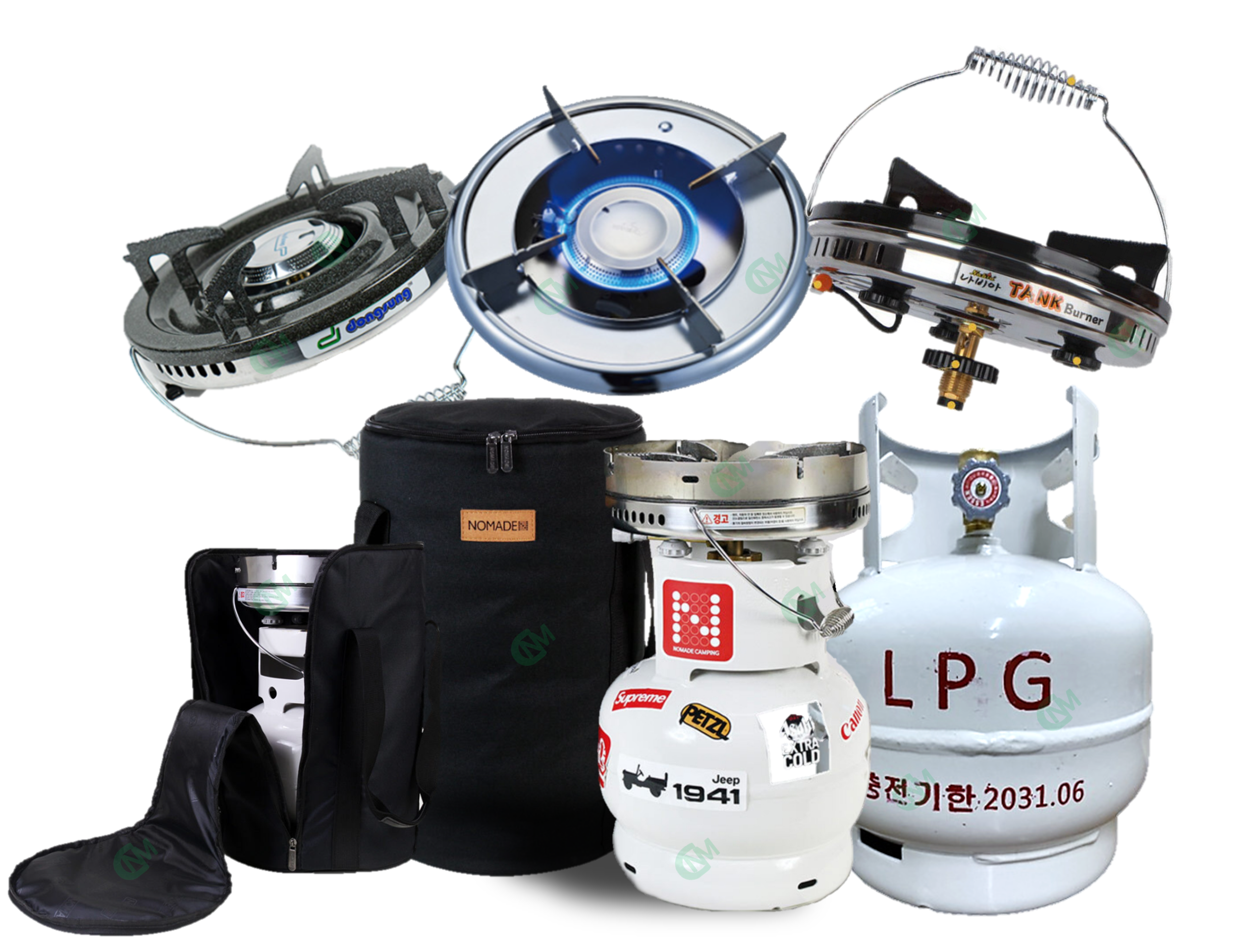 코베아 해바라기 가스 버너 프로+LPG 가스통 10KG 세트