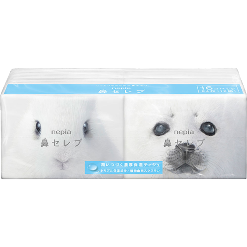 네피아 하나세레브 고급 포켓 티슈 16개입 / 각티슈 200매 3상자 세트