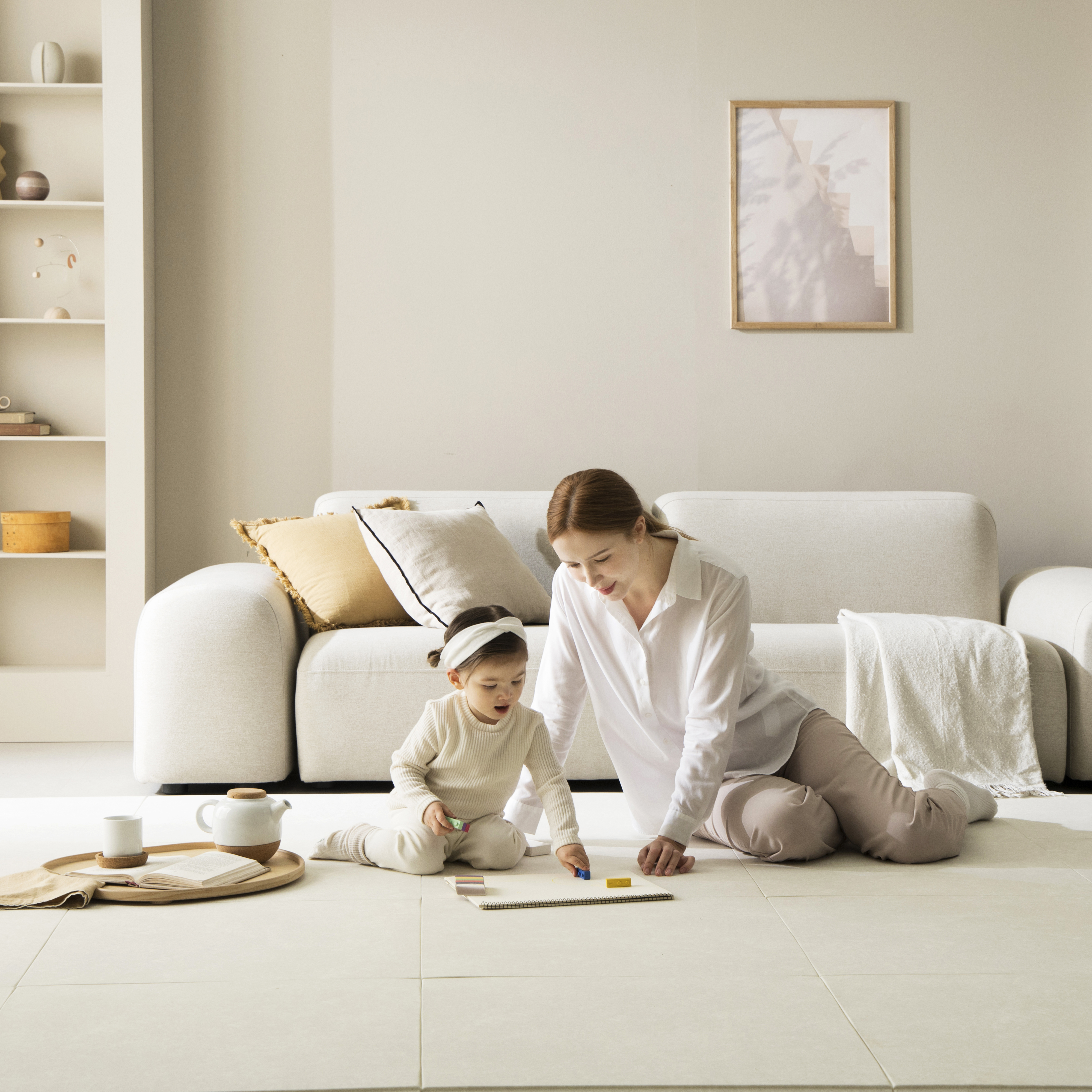 룸인어스 TPU 제로 층간소음매트 아기 유아 거실 퍼즐 프리미엄 500타입 센터