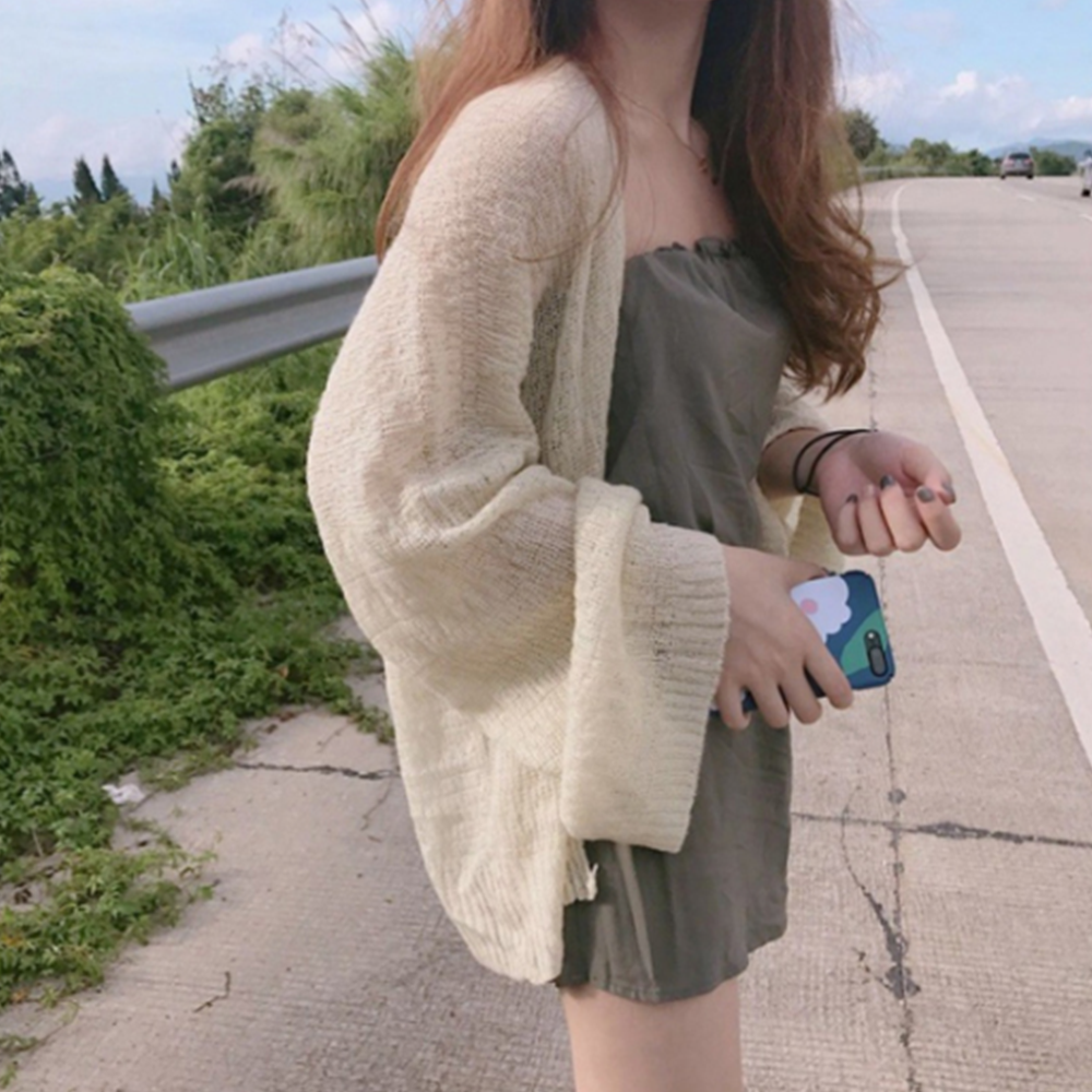 수영복겉옷 보세 단추없는 여름용 여행 휴양지 가디건 이미지 2
