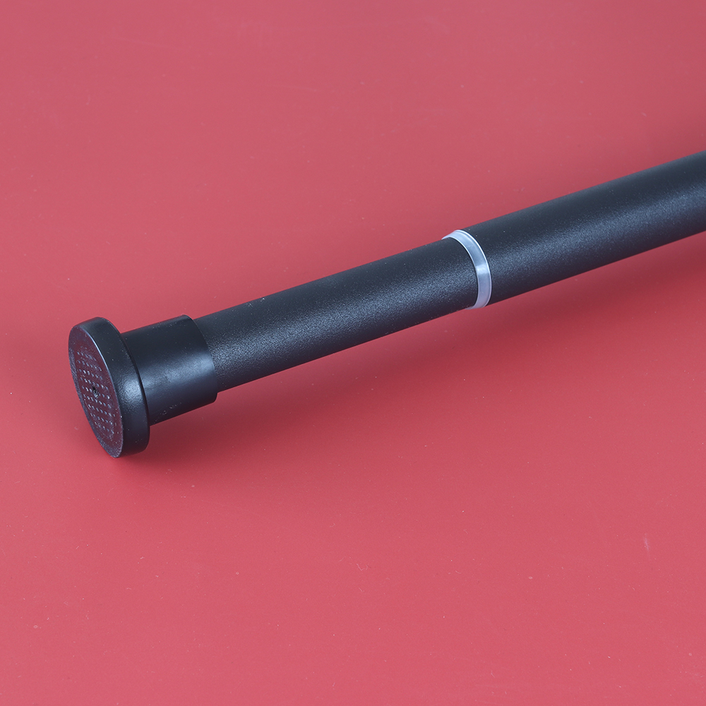 플레노 압축봉 무타공 커튼 천장 못없이 커튼봉 길이조절 블랙50-80cm