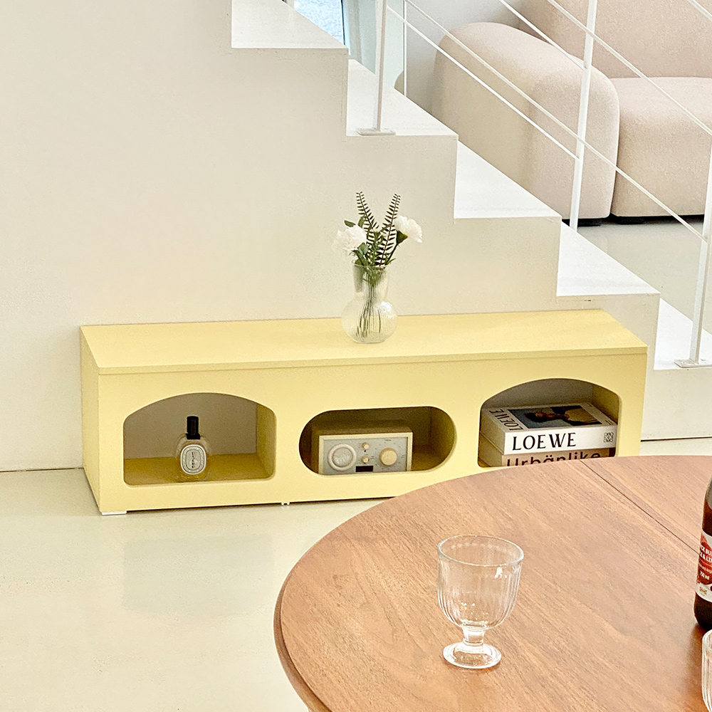 윈썸 달리아 1200 낮은 티비다이 타공 인테리어 장식장 TV거실장