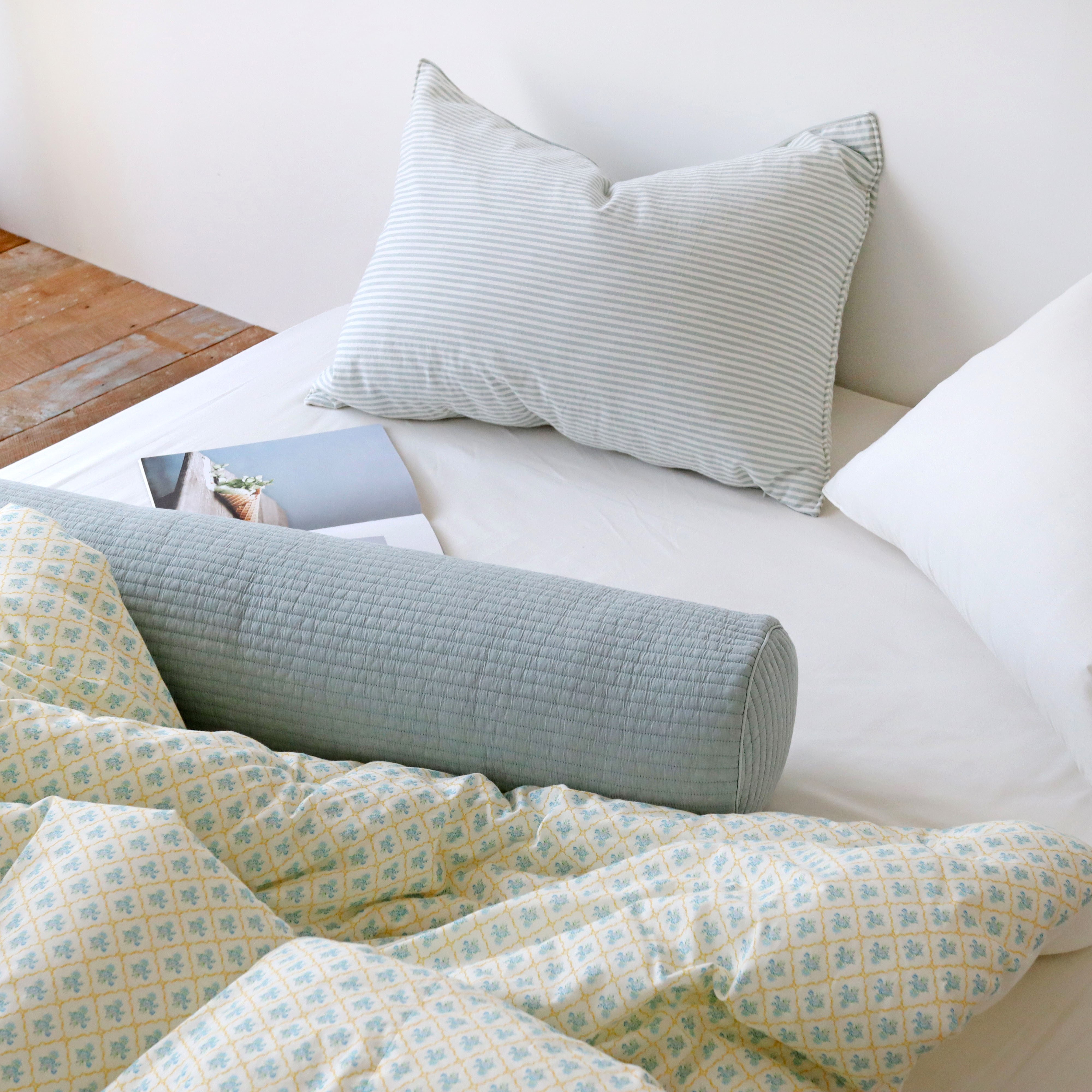 피그먼트 워싱 60수 아사 원형 롱쿠션 안고자는 다리 베개 긴쿠션 바디필로우 커버