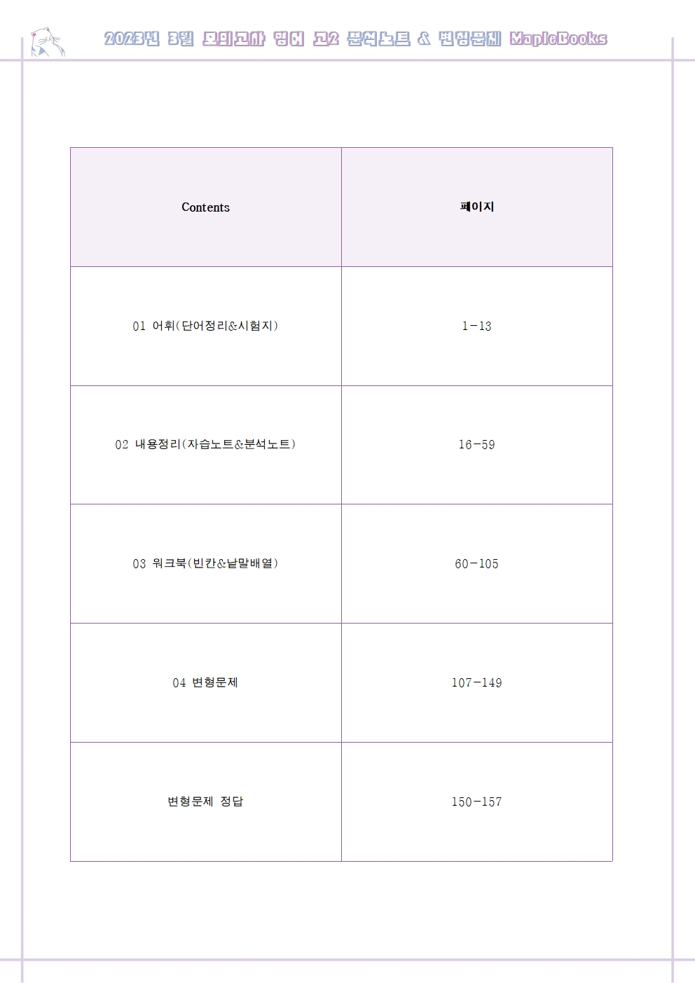 2023년 3월 모의고사 영어 고2 기출 분석 노트 변형 문제 워크북 고난이도 서술형 강화 이미지 4