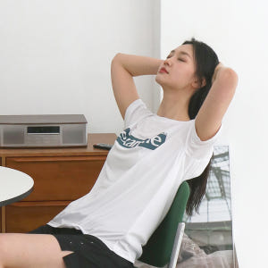 시그니처 여름 시원한 남녀공용 커플반팔티 오버핏티셔츠 착용 후기 | 사이즈/핏 총정리 - 상품 이미지 2