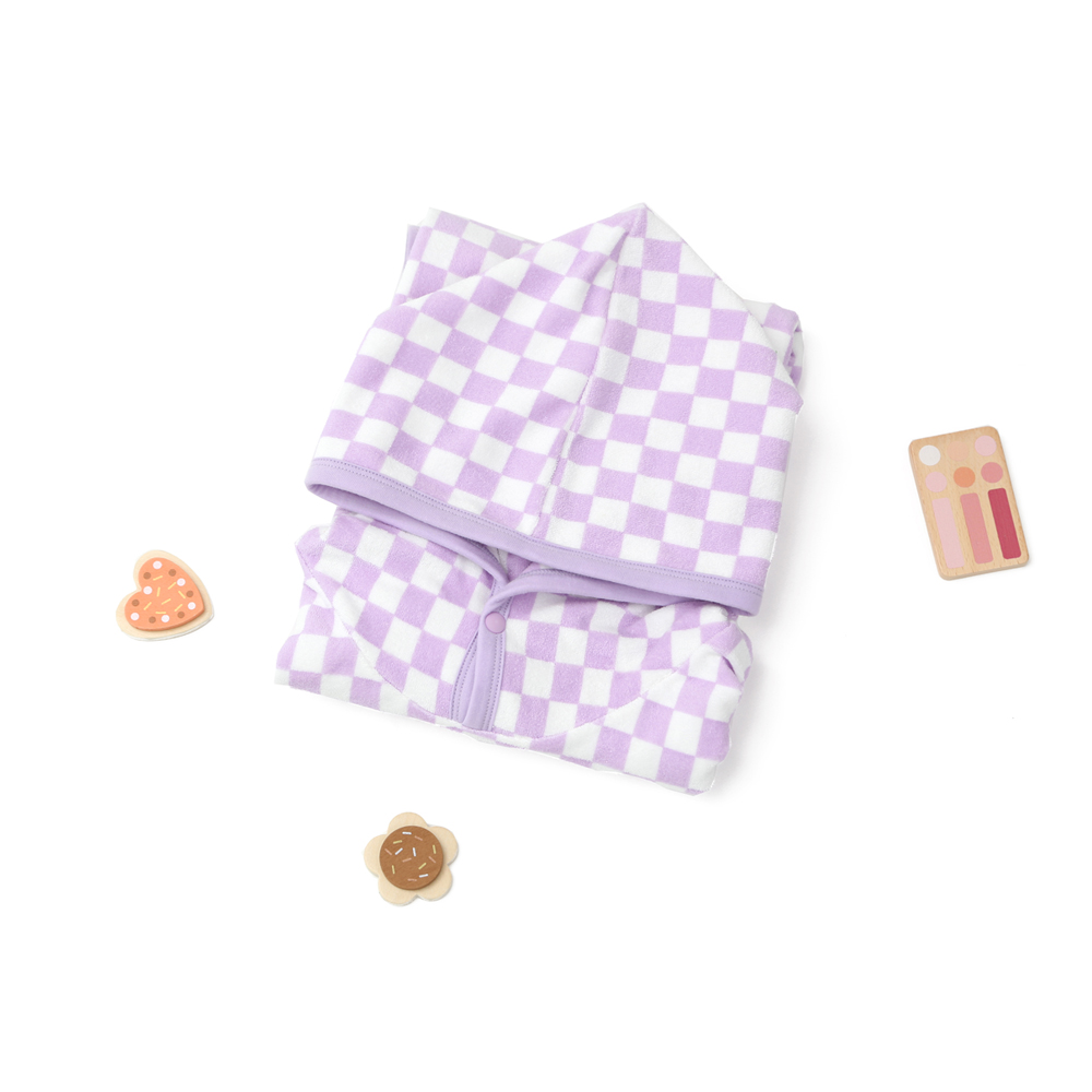 유아 키즈 비치 타올 목욕 가운 [체커보드 판초]