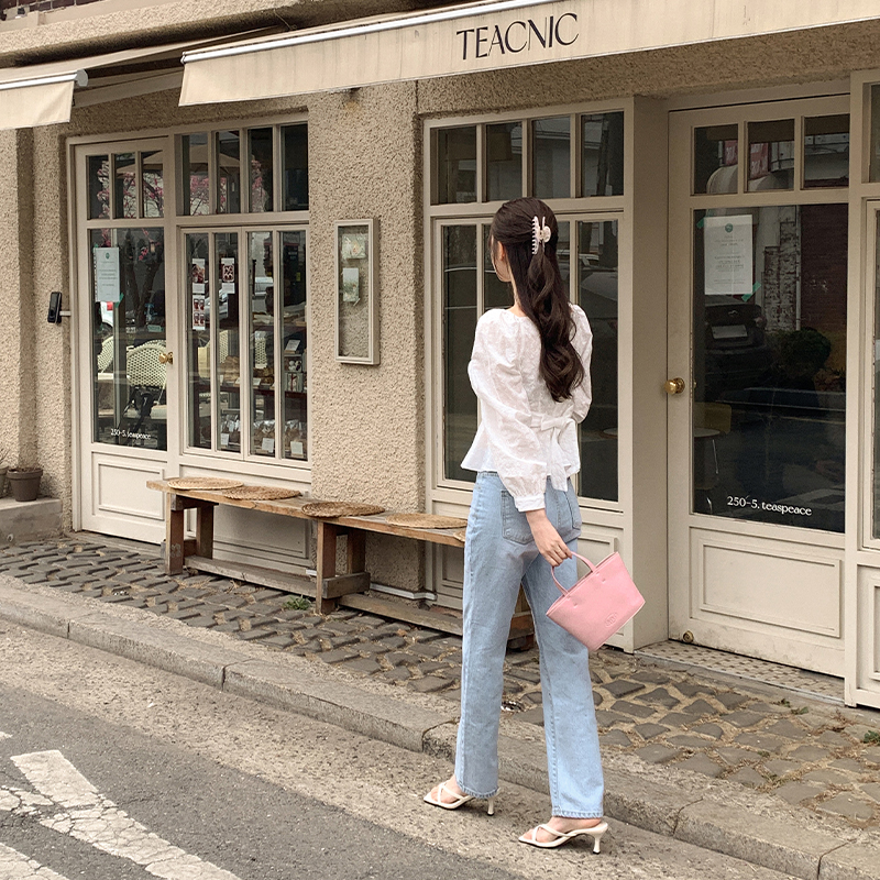 보떼 레이스 페플럼 랩 블라우스 bs7575 - 상세 이미지 4