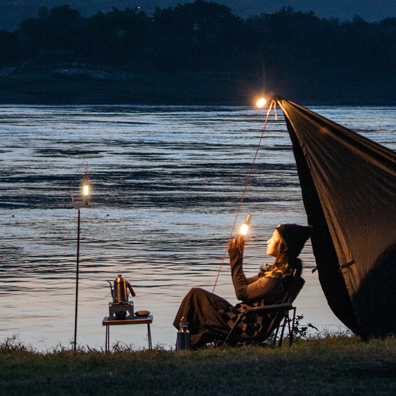 대륙의실수 HOTO손전등 듀오 LED 후레쉬 충전식 랜턴 휴대용 작업등 써치라이트+키링