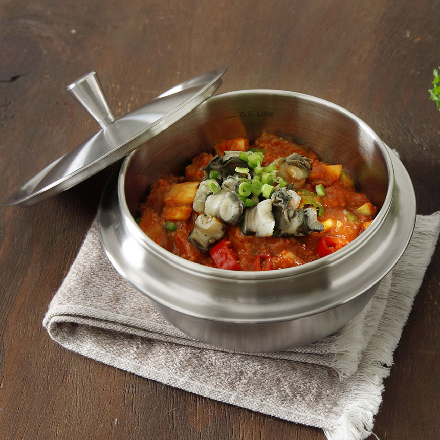 쿡에버 누보 통3중 인덕션 뚝배기 12cm / 스텐 냄비 솥밥 계란찜 사진 5